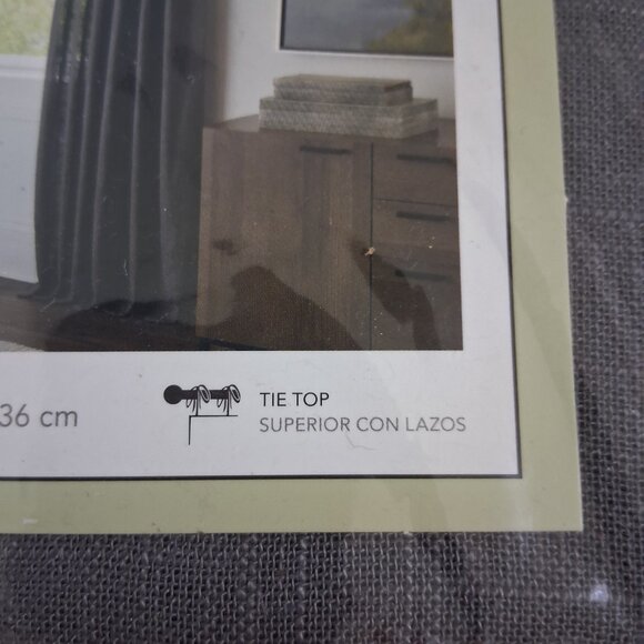 Allen+Roth Set of 2 Solid Gray Light Filtering Curtain Panels 50"x84" - Picture 6 of 11